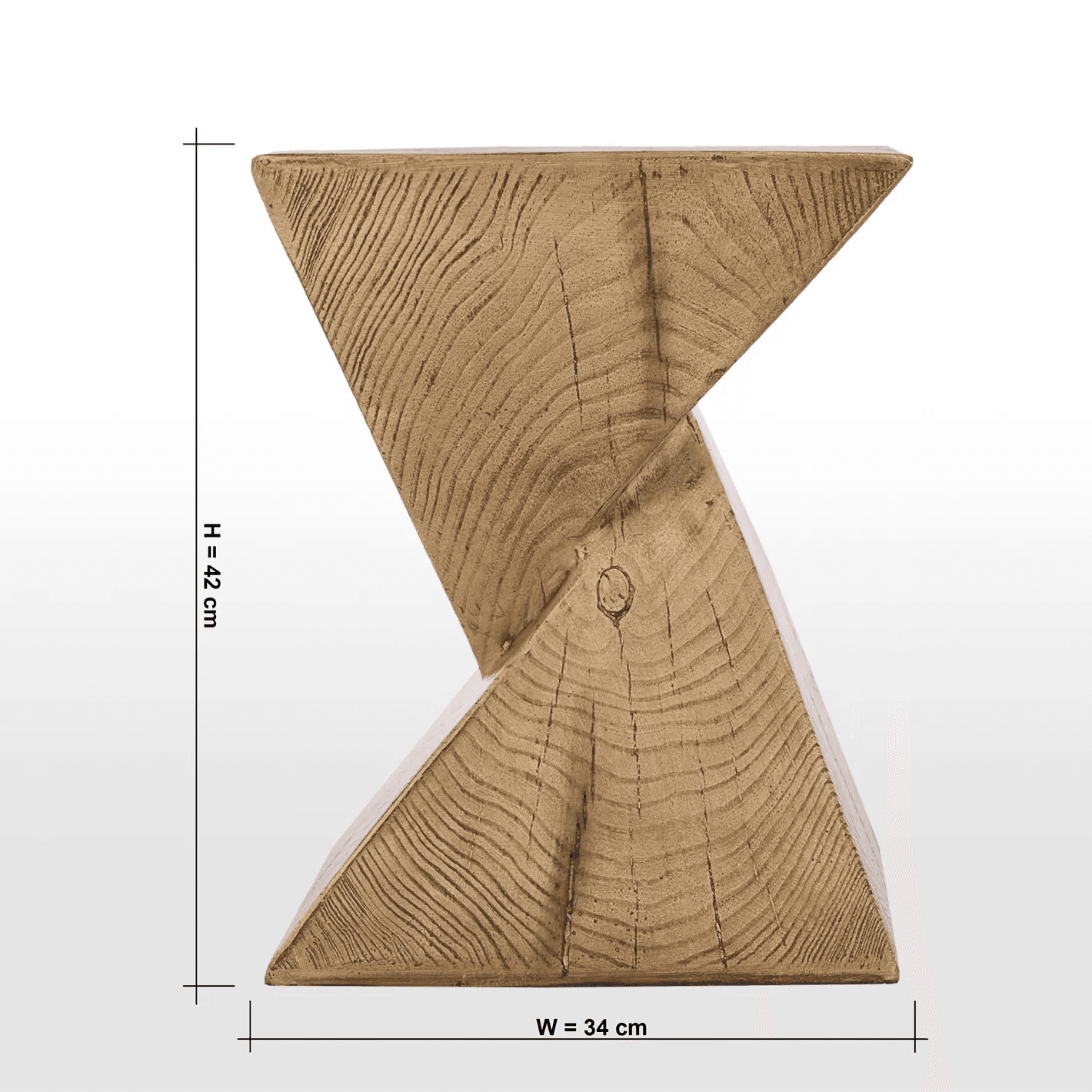 Twisted Oak Side Table view 3