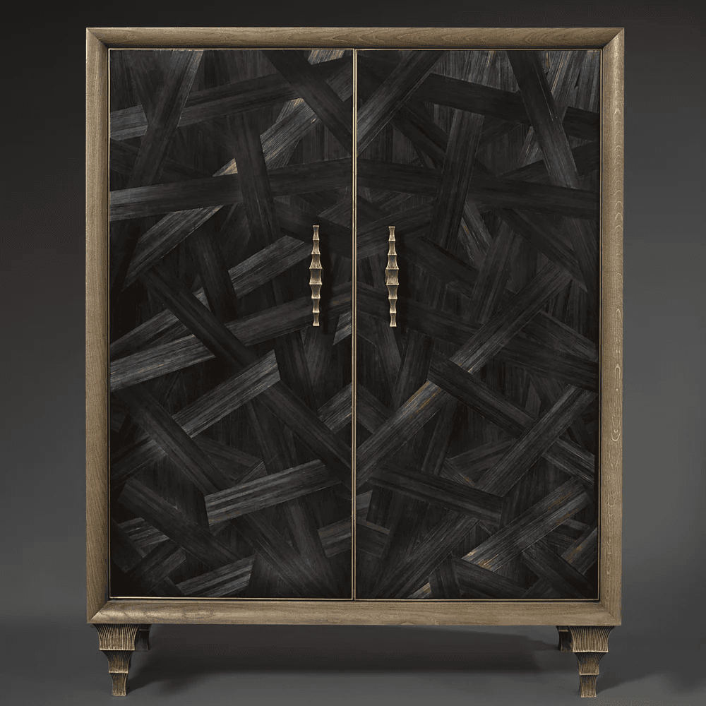 Oblique Marquetry Cabinet view 1