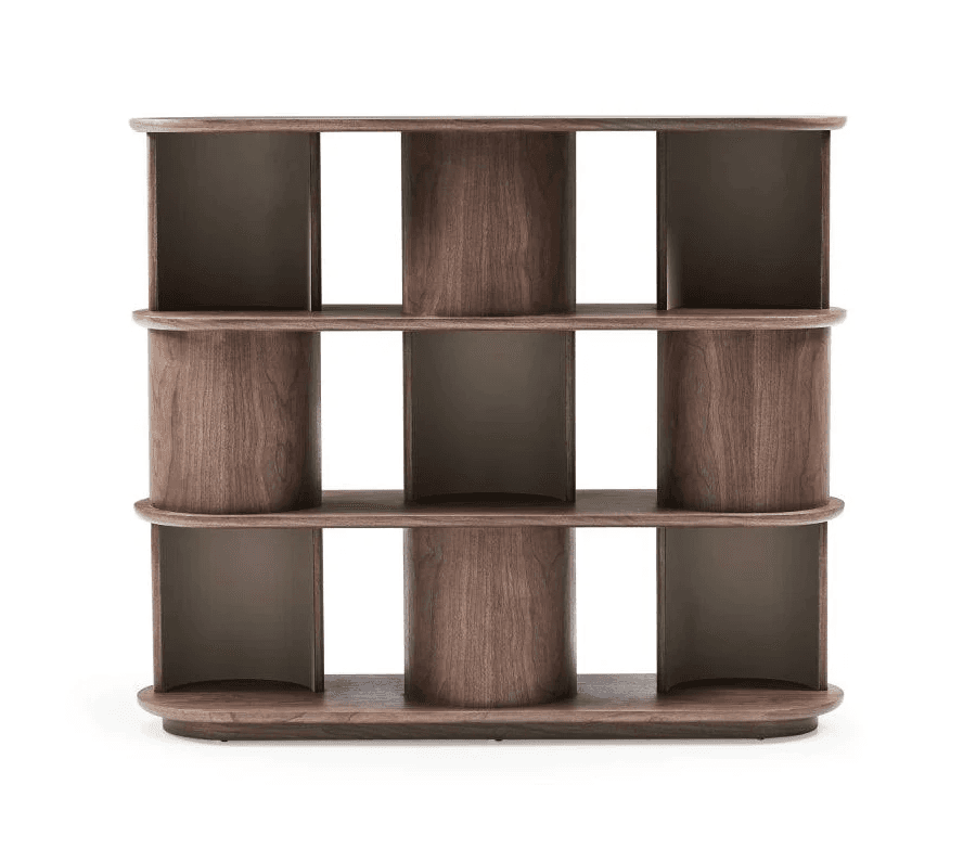Walnut S-Curve Bookshelf view 2