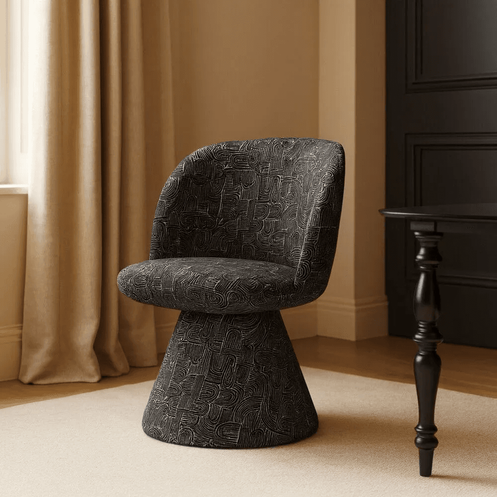 Monochrome Swivel Chair view 1